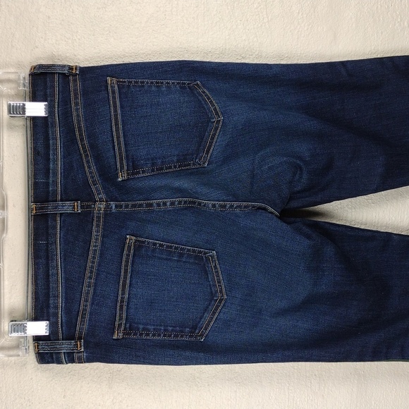 Veronica Beard Carolyn Blue Dark Wash Button Front High Rise Jean Baby Boot Jean - Picture 12 of 14